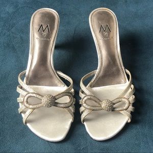 M by Marinelli silver kitten heels 6 1/2 M